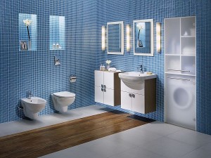 Niebieska łazienka Sanitec KOŁO